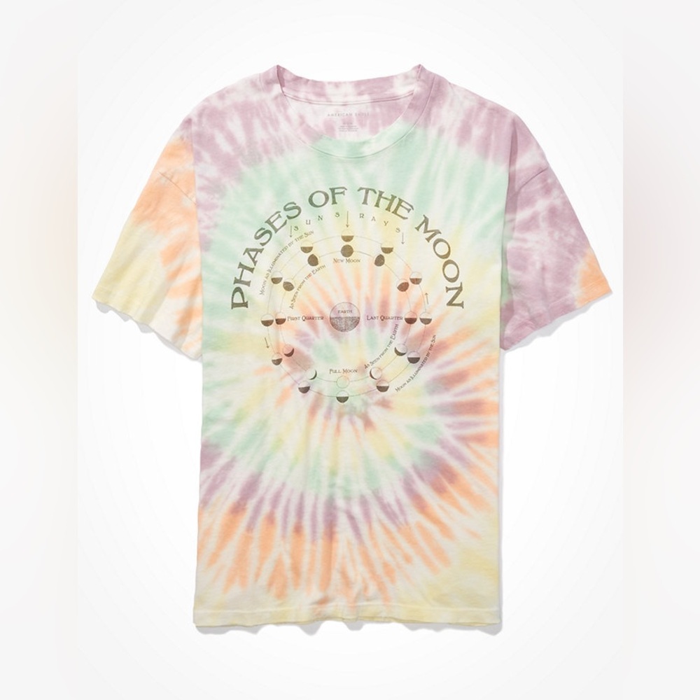 American Eagle Phases of the Moon Graphic Oversized Tee